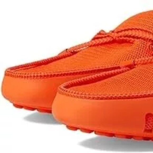 New Swims Men 15 Braided Lace Lux Orange Driver Loafers Shoes Breathable Mesh - Picture 3 of 9